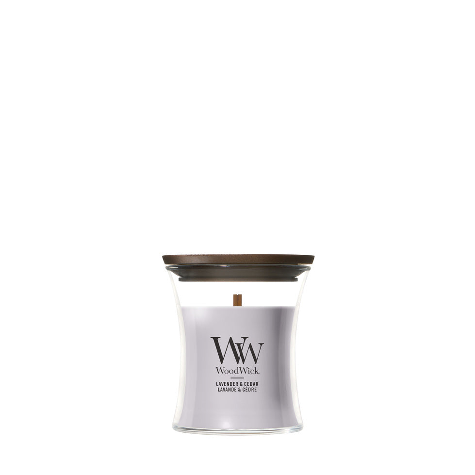 WoodWick Lavender & Cedar geurkaars Mini