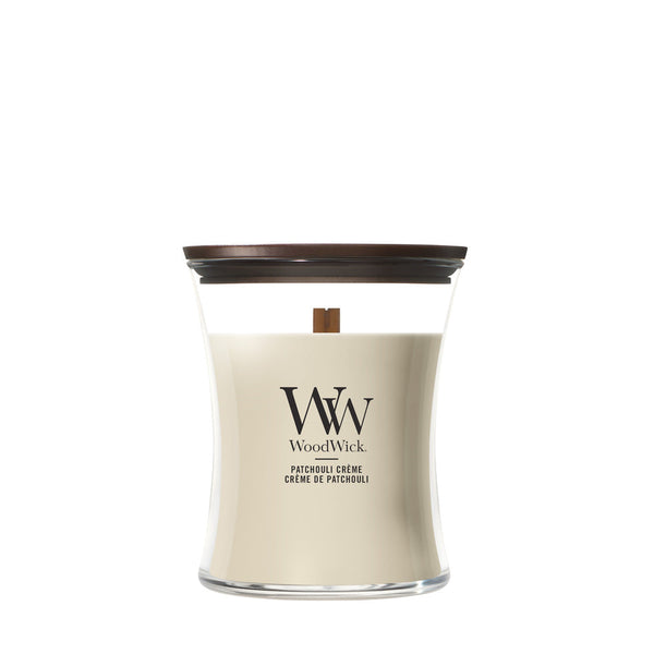 WoodWick Patchouli Creme geurkaars Medium