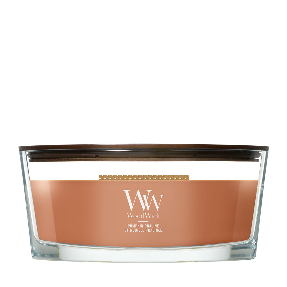 WoodWick Pumpkin Praline geurkaars Ellipse