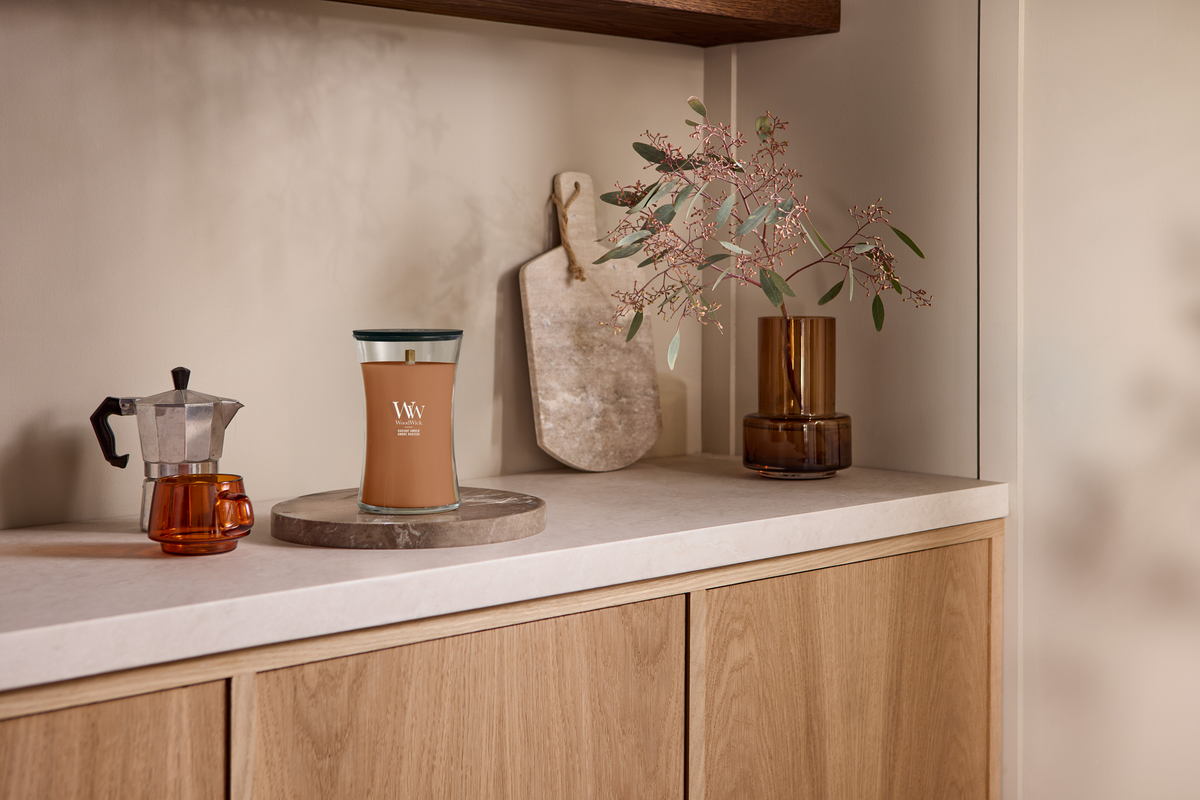 WoodWick Radiant Amber geurkaars
