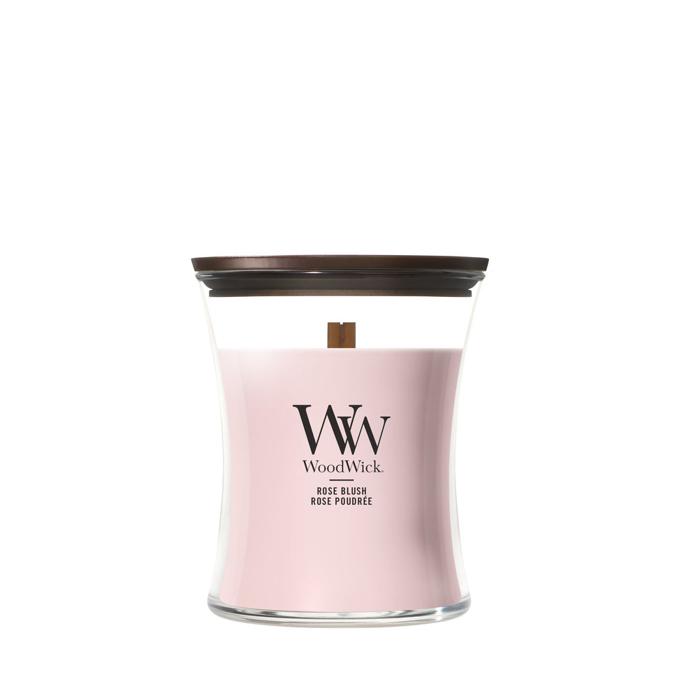WoodWick Rose Blush geurkaars Medium