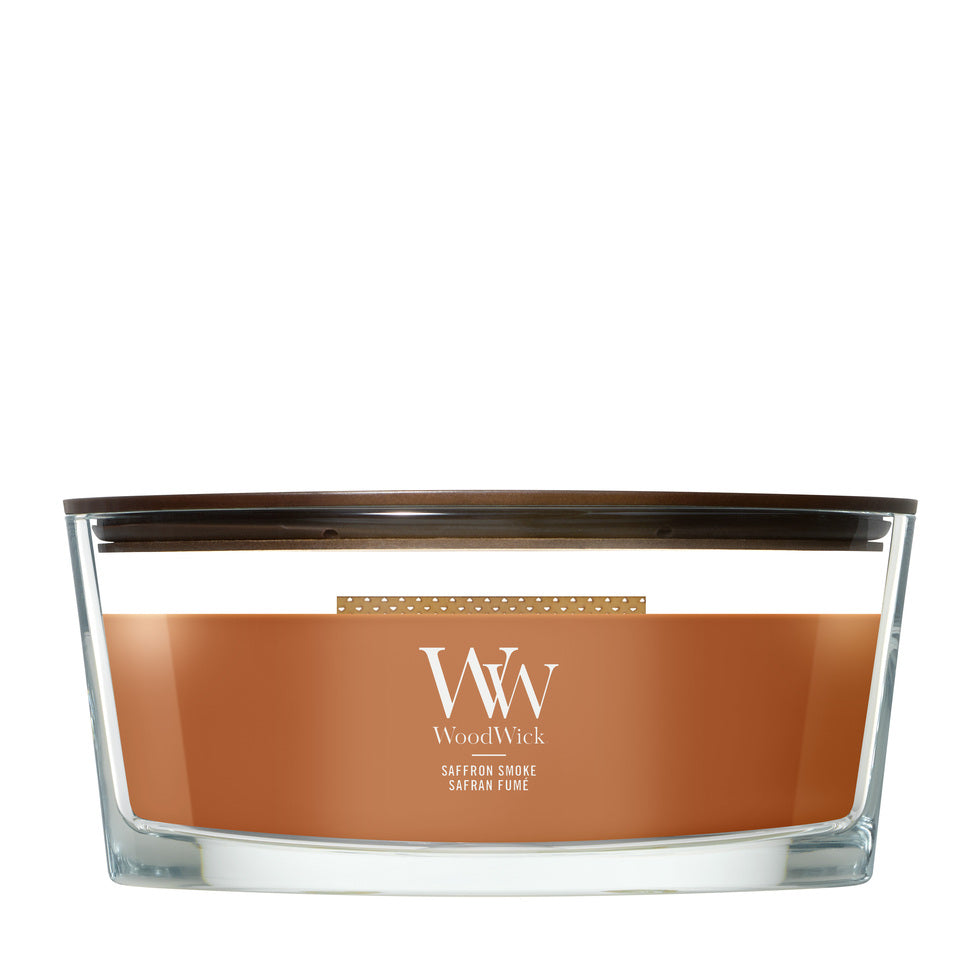 WoodWick Saffron Smoke geurkaars Ellipse