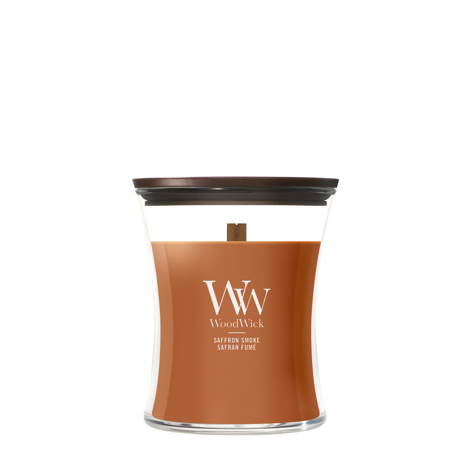 WoodWick Saffron Smoke geurkaars Medium