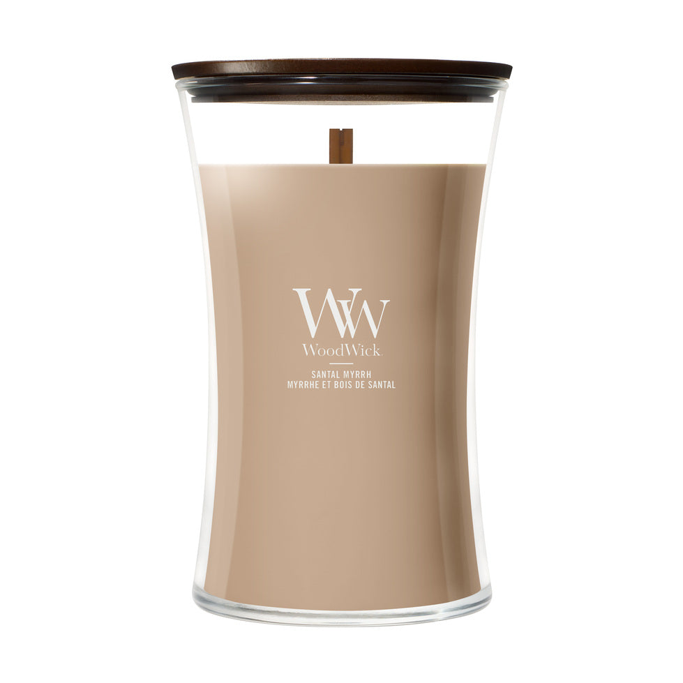 WoodWick Santal Myrrh geurkaars Large