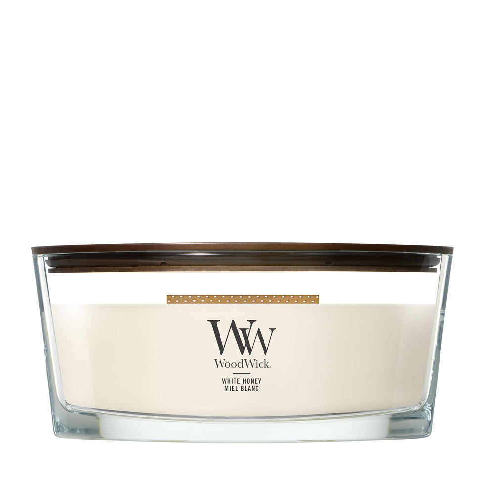 WoodWick White Honey geurkaars Ellipse