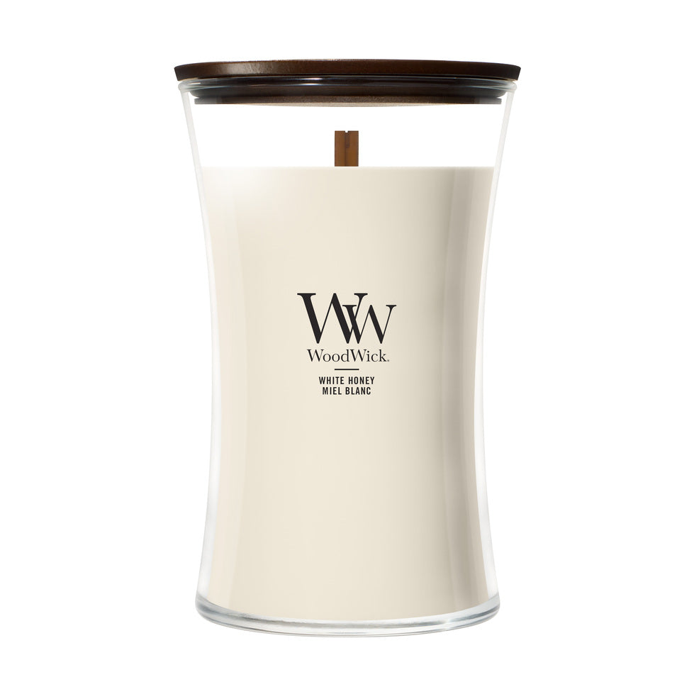 WoodWick White Honey geurkaars Large
