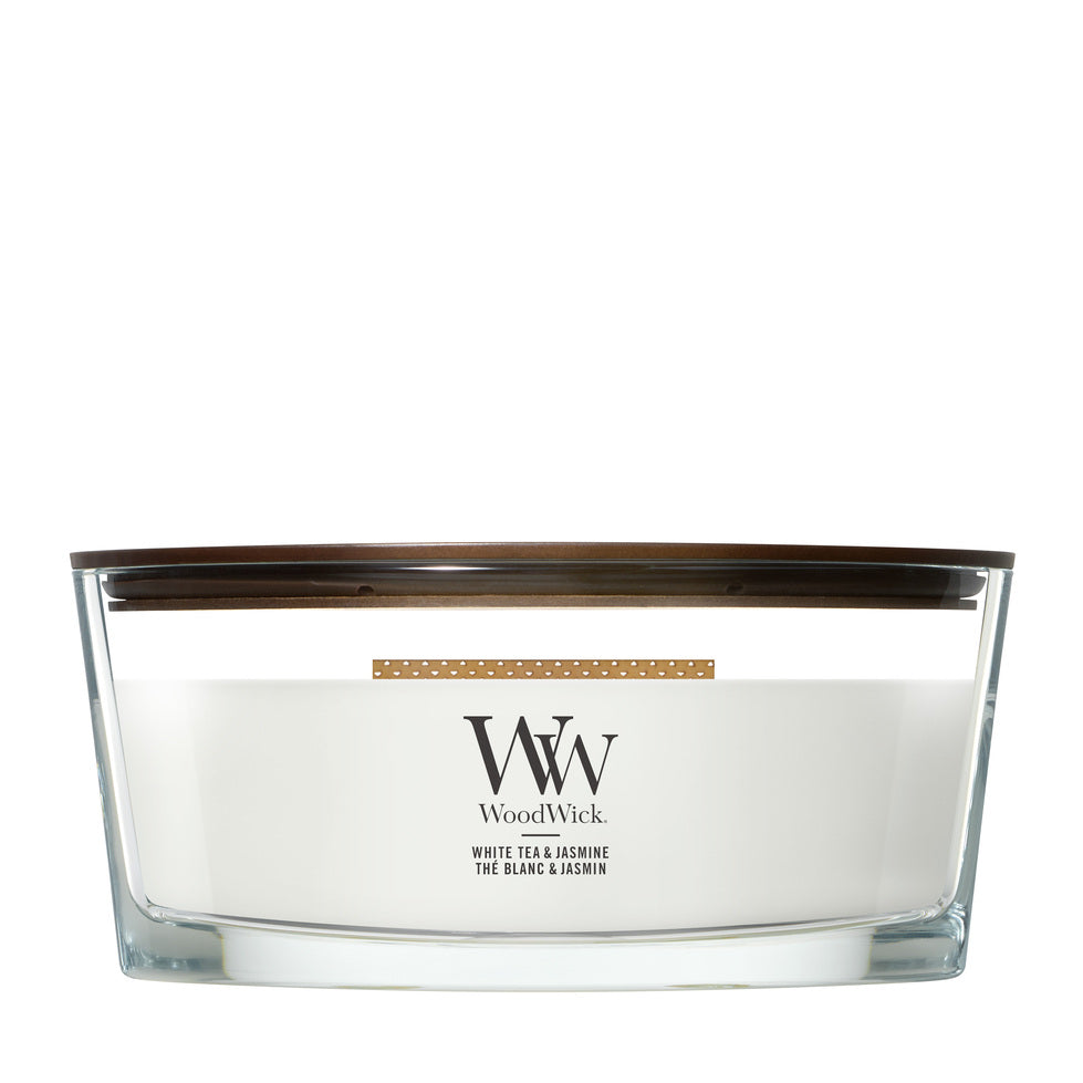 WoodWick White Tea & Jasmine geurkaars Ellipse