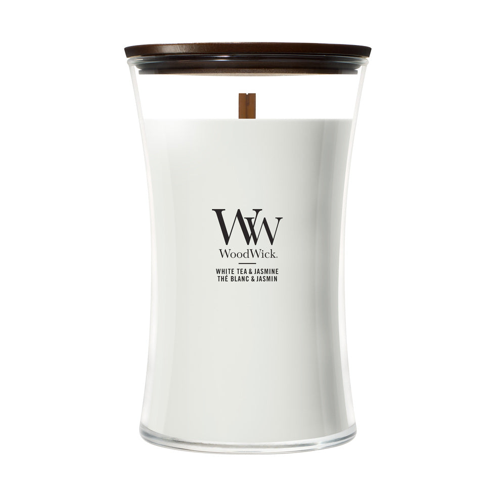 WoodWick White Tea & Jasmine geurkaars Large