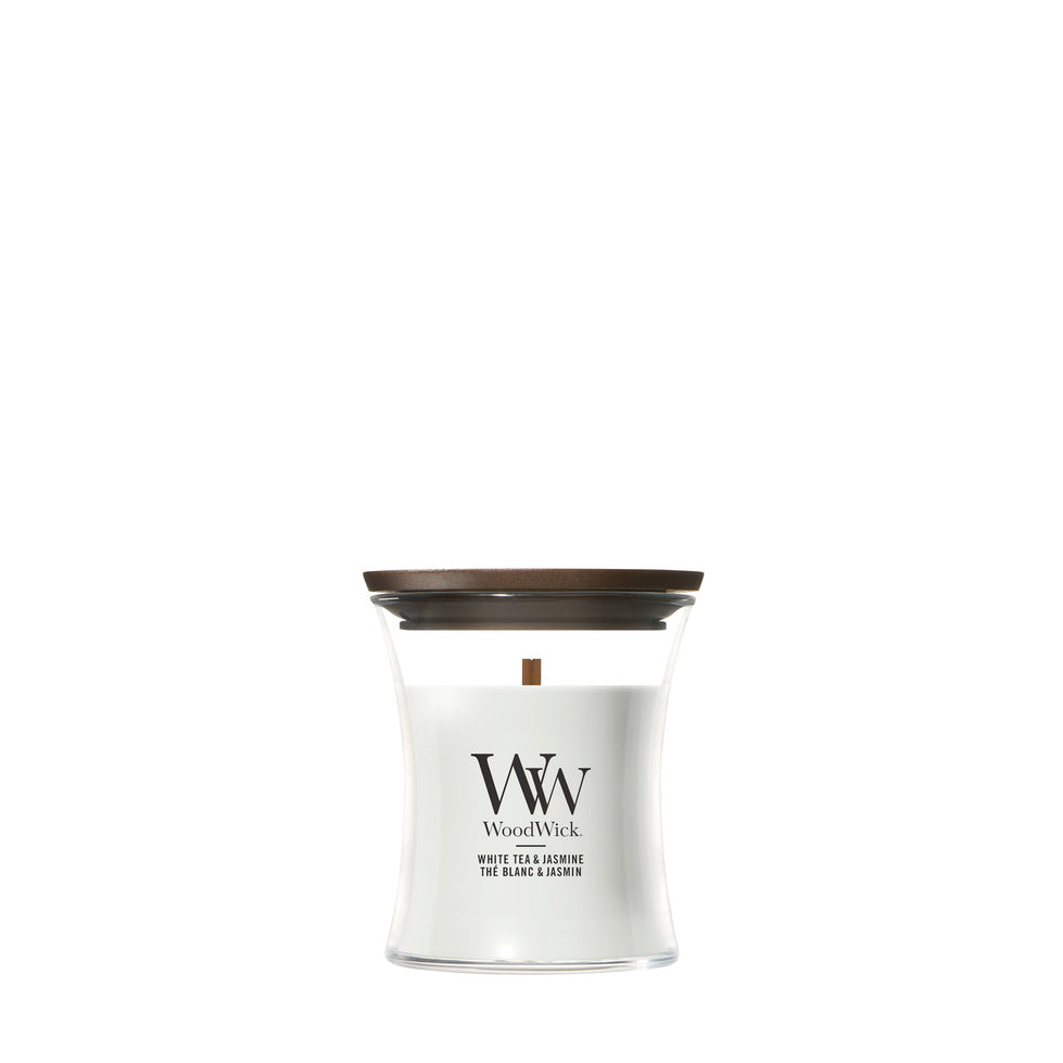 WoodWick White Tea & Jasmine geurkaars Mini