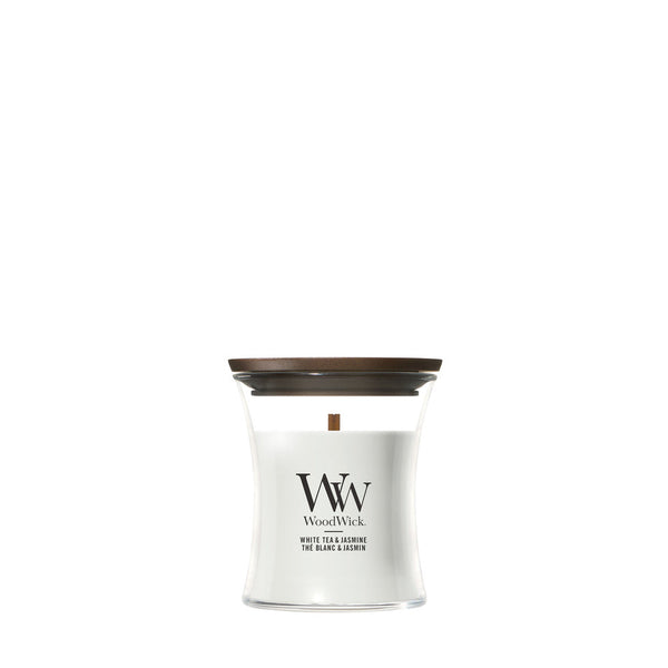 WoodWick White Tea & Jasmine geurkaars Mini