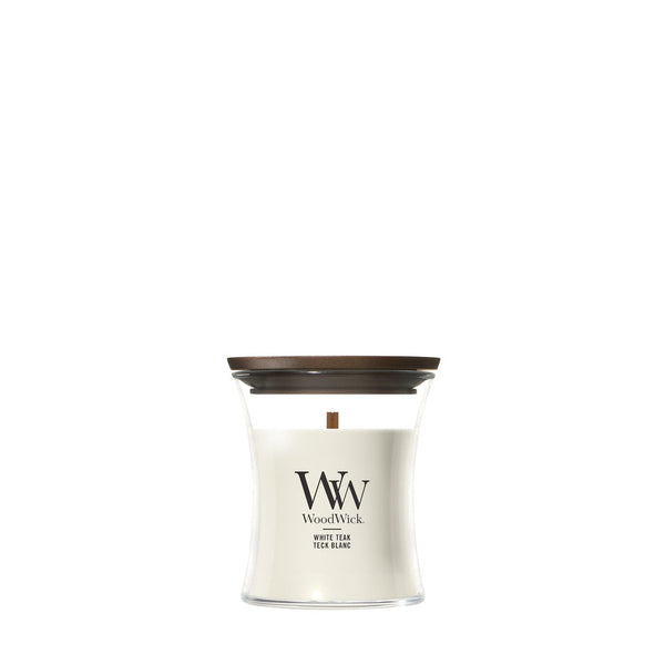 WoodWick White Teak geurkaars Mini
