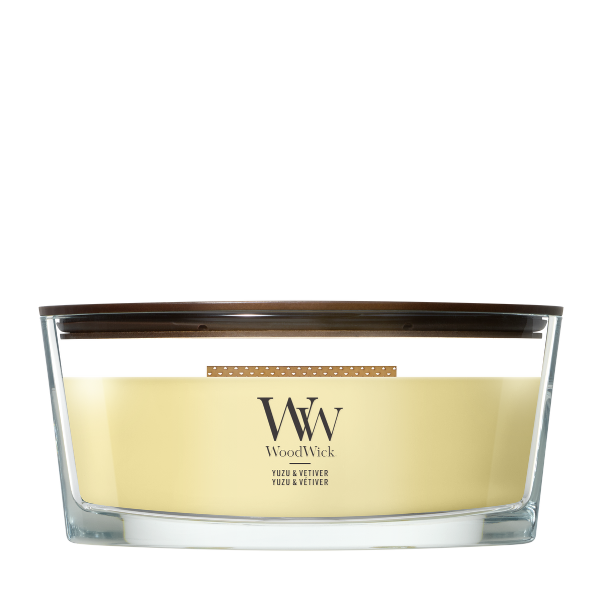 WoodWick Yuzu Vetiver geurkaars Ellipse