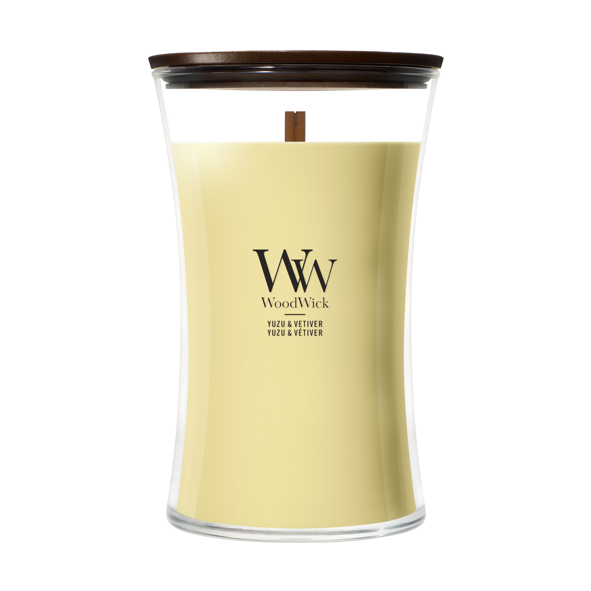 WoodWick Yuzu Vetiver geurkaars Large