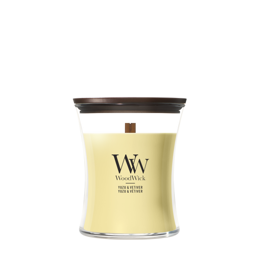 WoodWick Yuzu Vetiver geurkaars