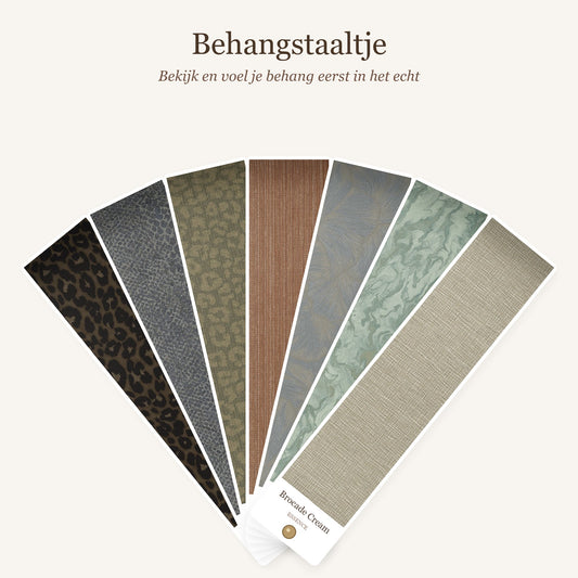 Behangstaaltje: waaier met Essence-behangdessins