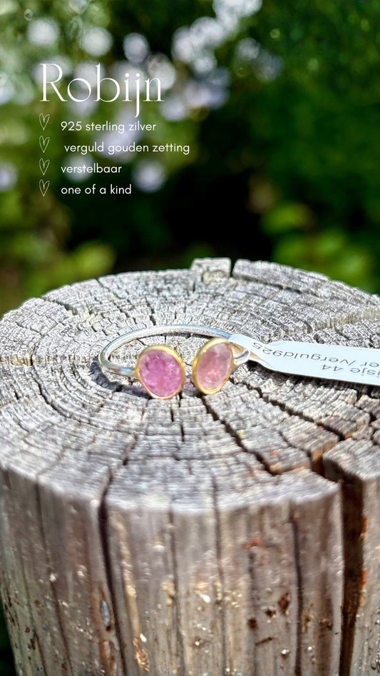 Ring met robijn van 925 sterling zilver bij Huisje 44