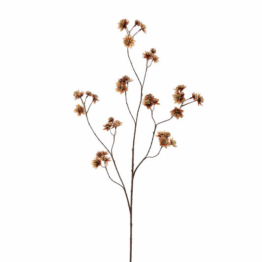 Zijden astrantia bruin 119 cm, zijden bloem