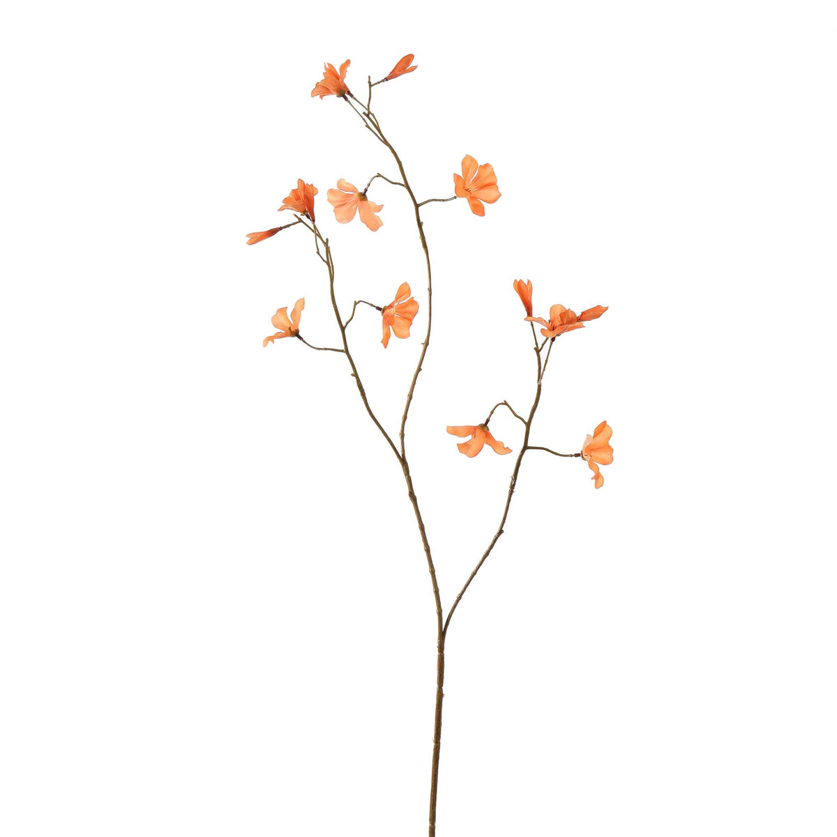 Zijden begonia oranje 76 cm, zijden bloem