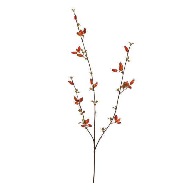 Zijden berberis oranje 84 cm, zijden bloem