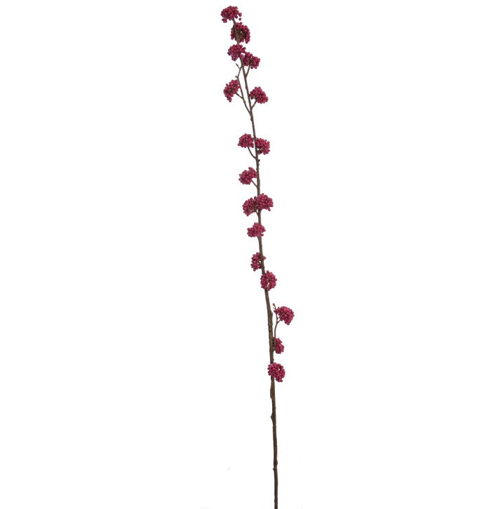 Zijden callicarpa roze 105 cm, zijden bloem