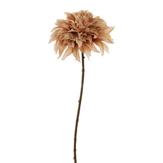 Zijden dahlia beige 62 cm, zijden bloem