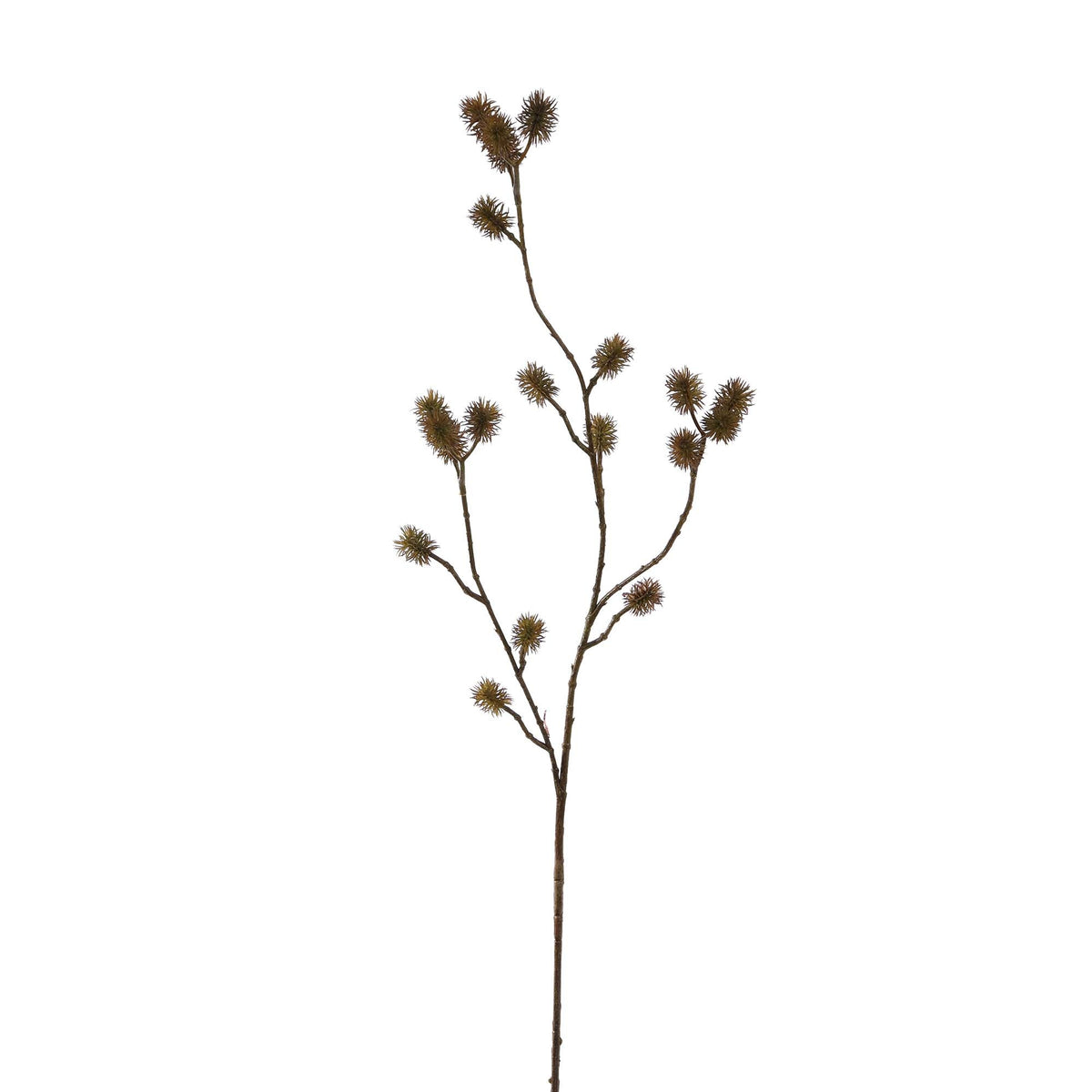 Zijden disteltak bruin 85 cm, zijden bloem