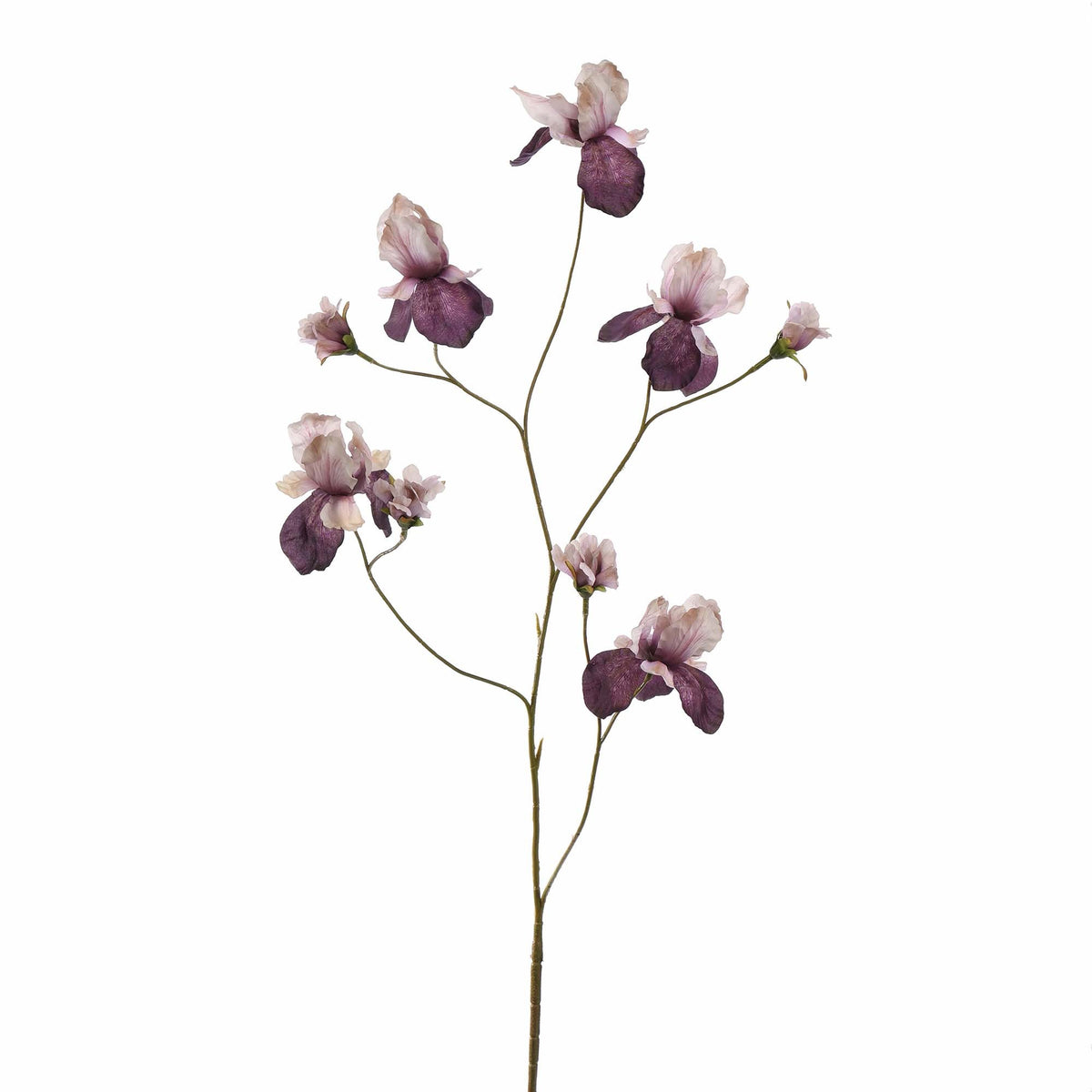 Zijden mini iris lavendel 94 cm, zijden bloem