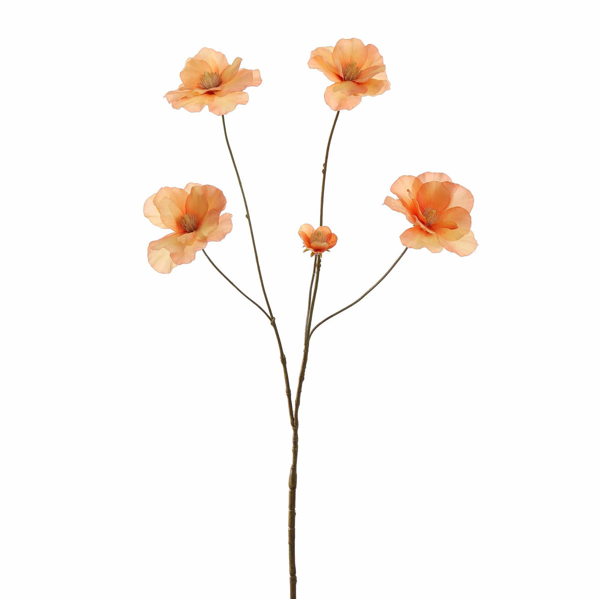 Zijden ranonkel perzik 80 cm, zijden bloem