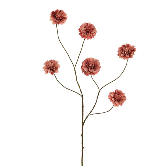 Zijden zinnia mauve 95 cm, zijden bloem